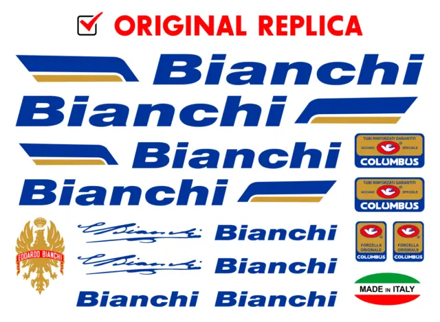 Bianchi Decals Adesivi Bicicletta Vinile Grafica Autocollant Aufkleber...