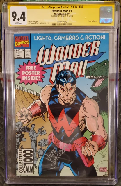 CGC 9.4 Wonder Man #1 (1991) SIGNED BY JEFF JOHNSON