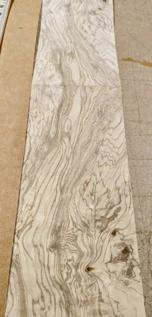 Olive Ash Burl real wood veneer 6" x 25" with paper backer AA grade 1/40" thick