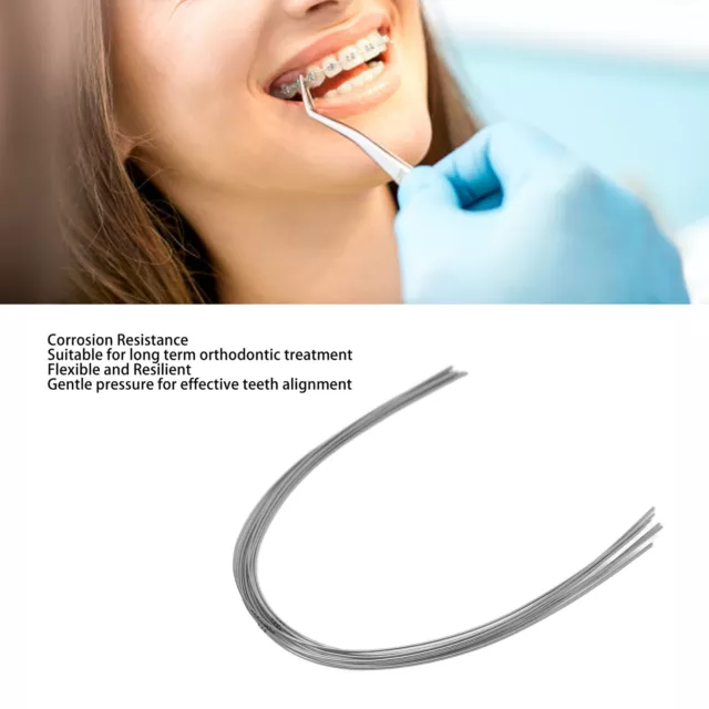 (Obere Zähne) 100pcs Dental Orthodontic Round Arch Wire Edelstahl Ligatur D SGH