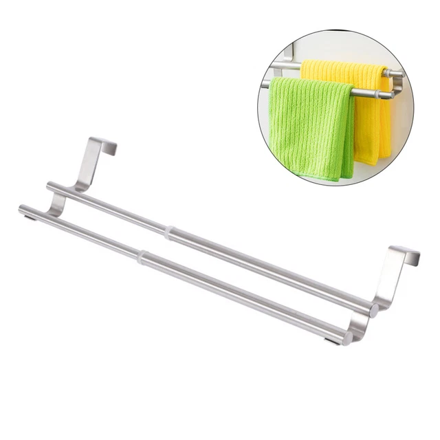 Porte-Serviettes De Cuisine RETON - Lot De 3 - Sans Percage - Acier Inoxydable Doré