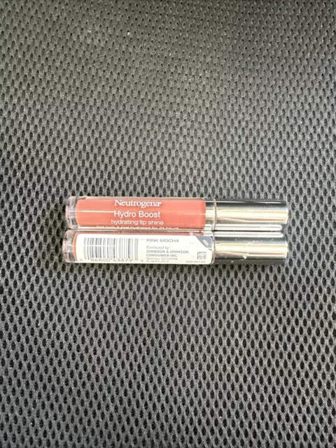 Lot of 2 -Neutrogena Hydro Boost Hydrating Lip Shine - Pink Mocha #90