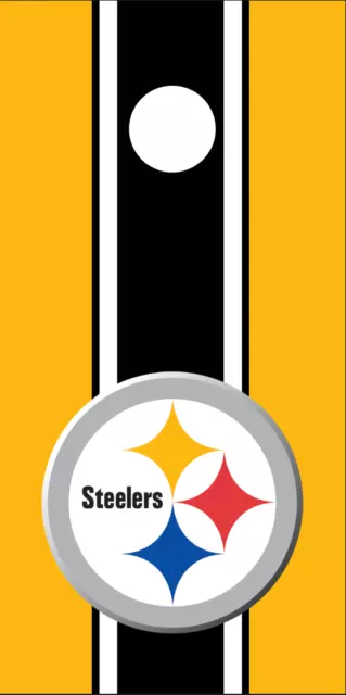 Pittsburgh Steelers (2PCS) Cornhole Board Wraps Decals Vinyl Sticker