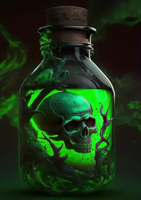 R18 - Green Skull - Diamond Painting Art Kit For Adults