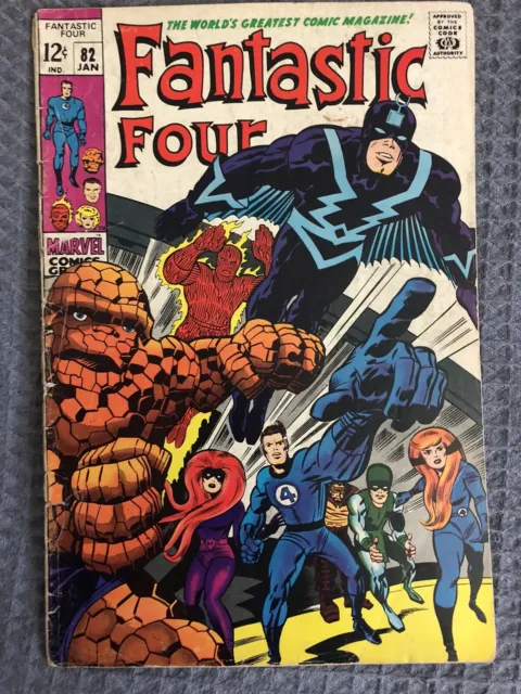 Fantastic Four #82 - Inhumans - Marvel Comics 1969 Low Grade