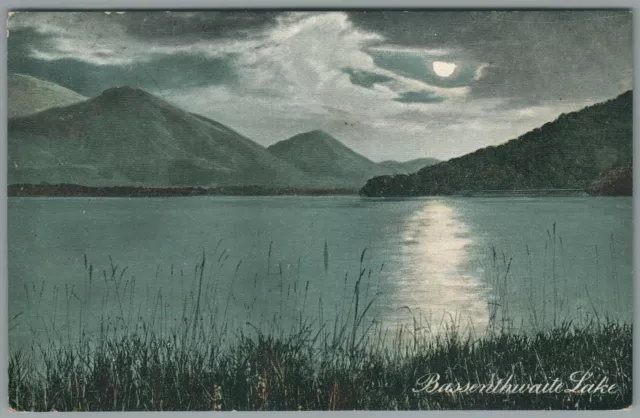 1905 VINTAGE Valentine's Bassenthwaite Lake POSTCARD from Sydney to Katoomba