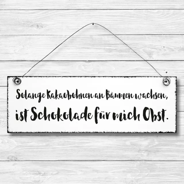 Deko Tür Wand Schild Holz Shabby Chic SCHOKOLADE Vintage Geschenk Landhaus