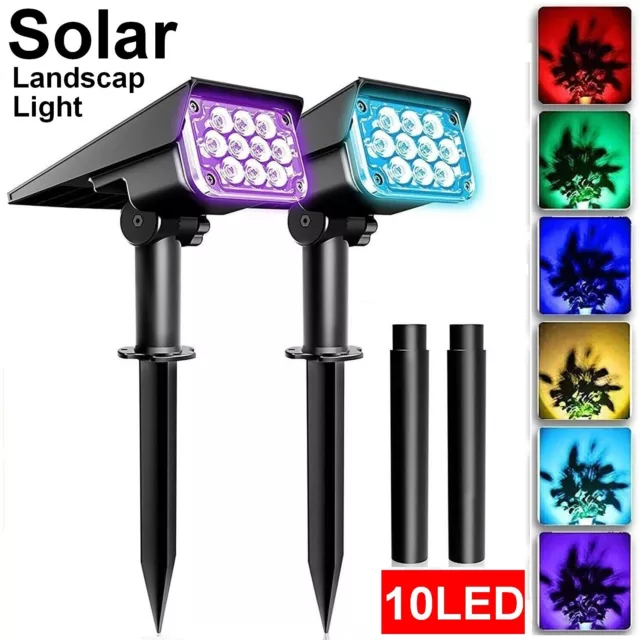 Solar Lawn Light Led Outdoor Ground Garden Path Landscape Yard Waterproof Lamp