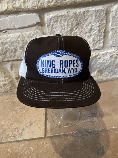 Vintage Rattle Ropes Hat VINTAGE KING ROPES Sheridan WY Wyoming Trucker Hat Cap Dark Brown ...