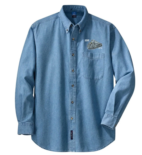 Union Pacific Big Boy 4014 Long Sleeve Embroidered Denim [den18LS]