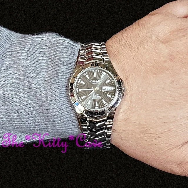 Montre Femme OMAX Classique Suisse - Cadran Argent & Noir - Mouvement Seiko Quartz - Réf. WP3900