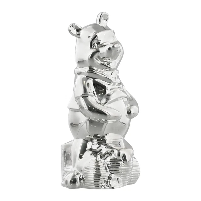 Disney Winnie L'Ourson Argenté Argent Boite Tirelire Baptême Naissance Cadeau