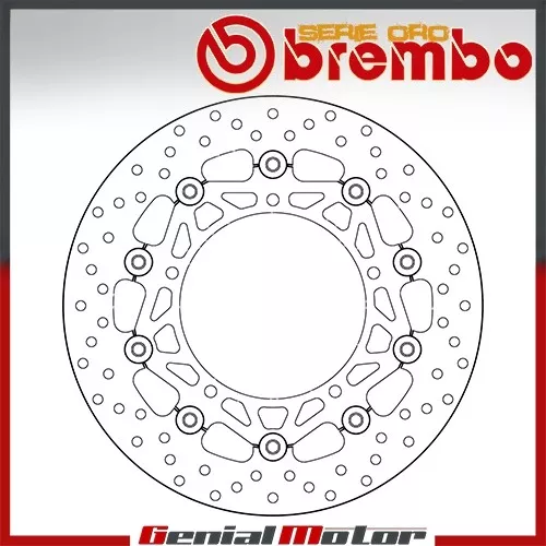 Disco Freno Flottante Brembo Oro Anteriore per Yamaha Yzf R6 600 2003 > 2004