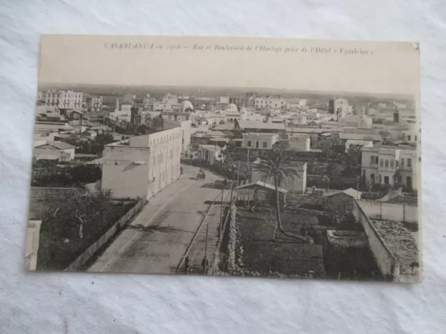 Cpa Casablanca En 1916 Carte Postale  Ancienne Ecrite Dv 19