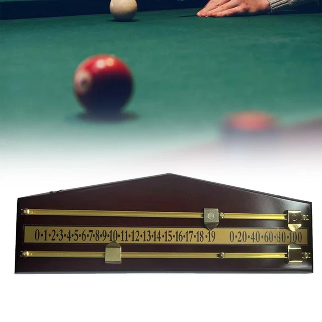 Tableau De Score De Billard – En Bois, Dimensions 430 X 115 X 35 Mm, Avec Trous Pour Suspension | Compteur De Points Pour Salle De Jeux, Décoration Classique