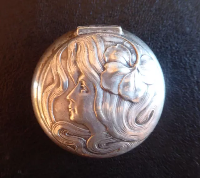 WMF Pillendose  - Jugendstil um 1900 - Metall - I0 - AS