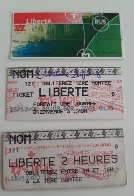 Lot Tickets Liberté Bus Metro TCL Lyon