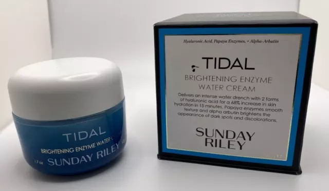 SUNDAY RILEY Tidal Brightening Enzyme Water Cream, 1.7-oz. NEW in Box