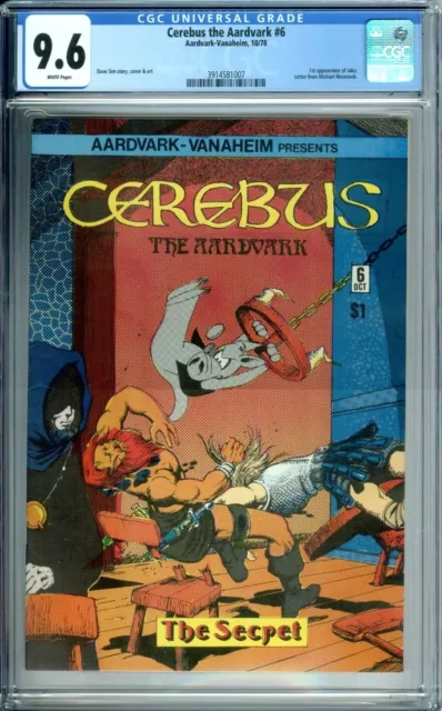 CEREBUS THE AARDVARK 6 CGC 9.6 WP 1st JAKA Bronze Age AARDVARK-VANAHEIM 1978