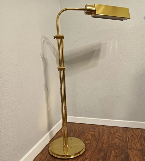 Vintage Frederick Cooper Seymour Brass Pharmacy Lamp Adjustable Floor MSRP $1549