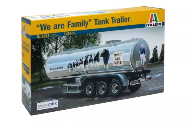 Italeri 3911 - 1/24 "We Are Family" Swissmilk Tank Trailer / Tankauflieger - Neu