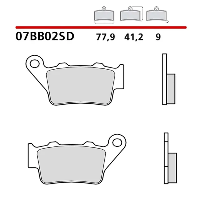 Brembo Kit Pastiglie Freno Posteriore Yamaha Xt Z Tenere World Raid 700 22-22-Co