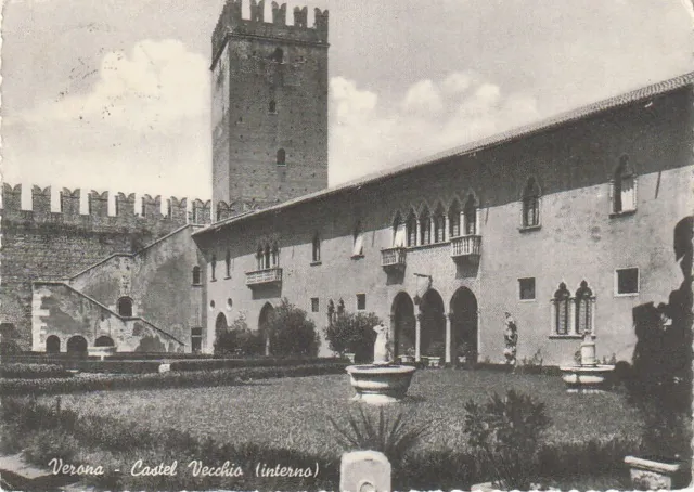 Verona Castel Vecchio Interno Anno 1955 Viaggiata