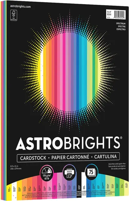 Plasma Pink Bright Color Cardstock, 65lb Cover (176GSM), 8.5 x 11
