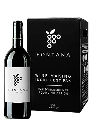Kit de ingredientes para hacer vino Fontana - kit de vino francés Cabernet Sauvignon | 6 g...