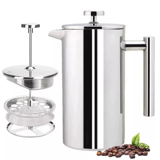 350ML Stainless Steel Double Wall French Coffee Press Tea Pot Plunger Maker AU