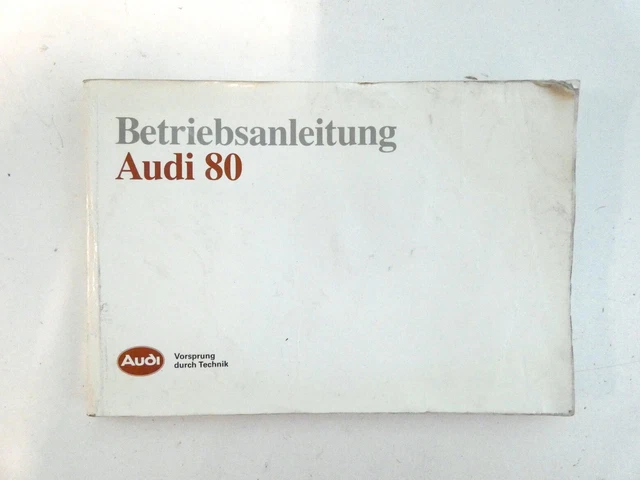 AUDI 80 91156188000 Manuale del proprietario Manuale del proprietario