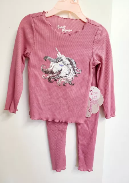 New Sweet Dreams Girl Unicorn Pajamas Set 2T