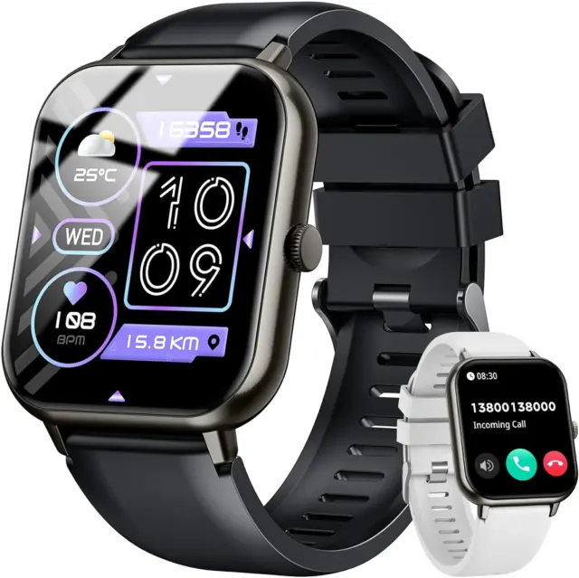 Smartwatch Uomo Donne Orologio Fitness: 1.83" Smart Watch Orologi Effettua Rispo