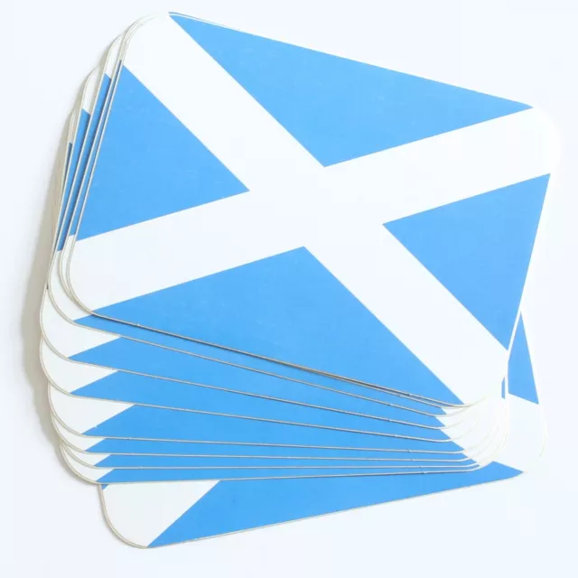 10 x St Andrews Cross Flag of Scotland Vinyl Stickers 96mm x 68mm