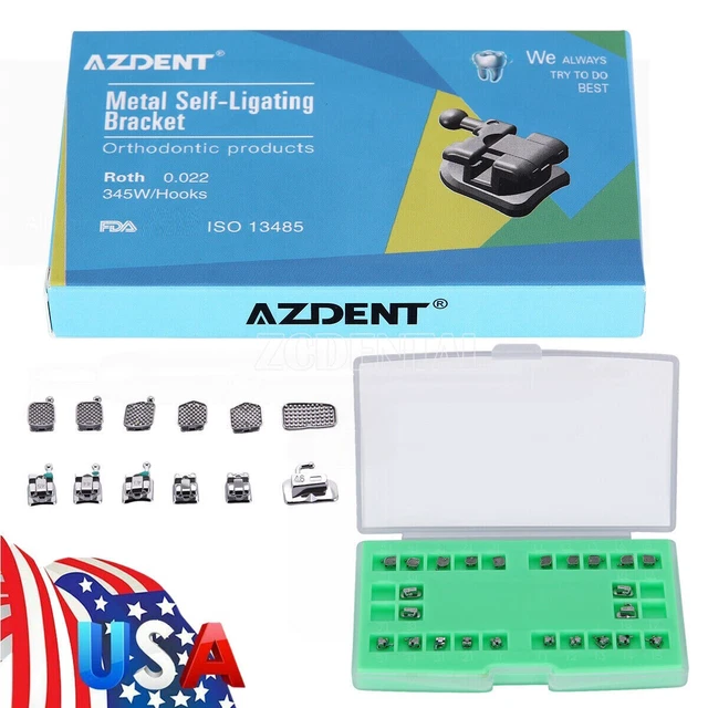 AZDENT Dental Passive Self-Ligating Orthodontic Brackets Roth.022 Hooks - Foto 8