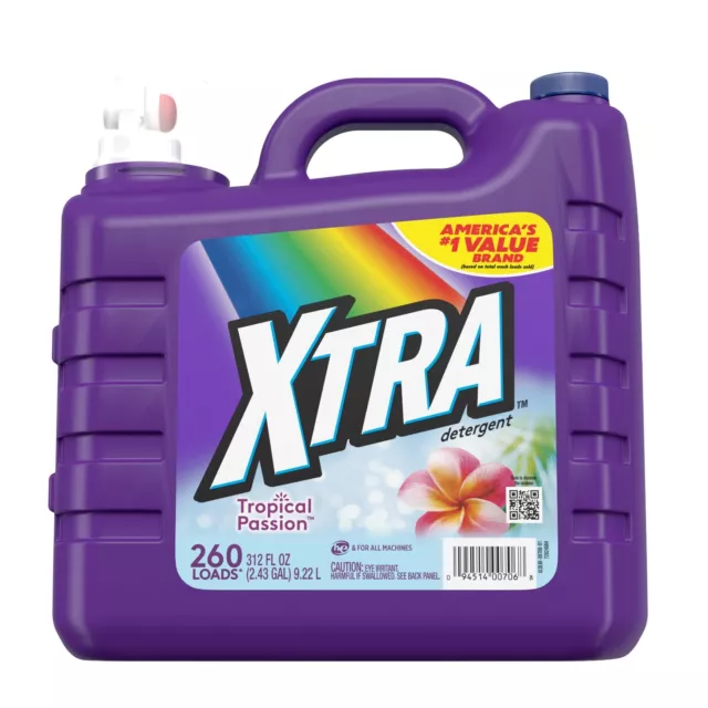 Xtra Tropical Passion, 260 Loads Liquid Laundry Detergent, 312 fl oz