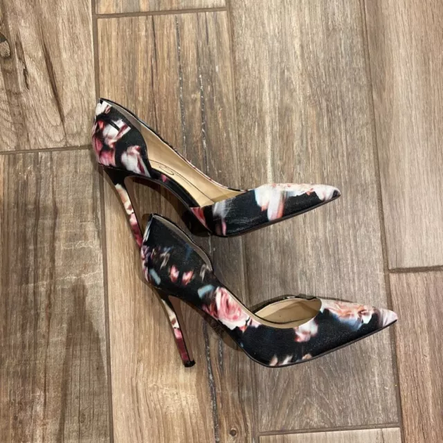 Jessica Simpson Womens Claudette Dorsay Heel Multicolor Floral Ultra High 7 M