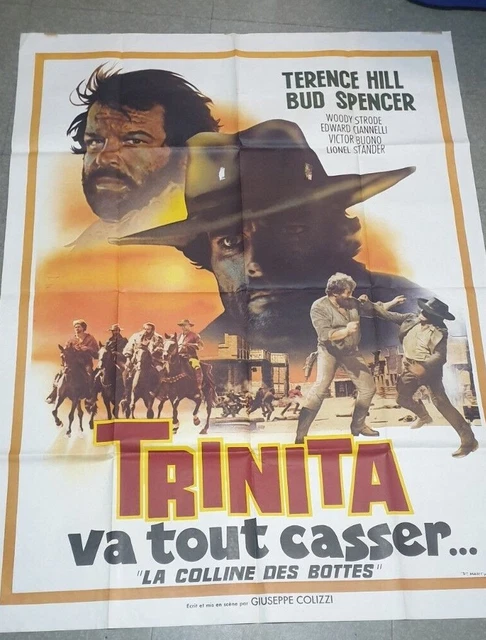 Affiche Cinéma Trinita Va Tout Casser 120X160 Terence Hill Bud Spencer