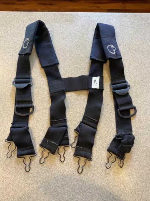 Firefighter Padded Suspenders Black Parachute Style Turnout Pants Lion Apparel