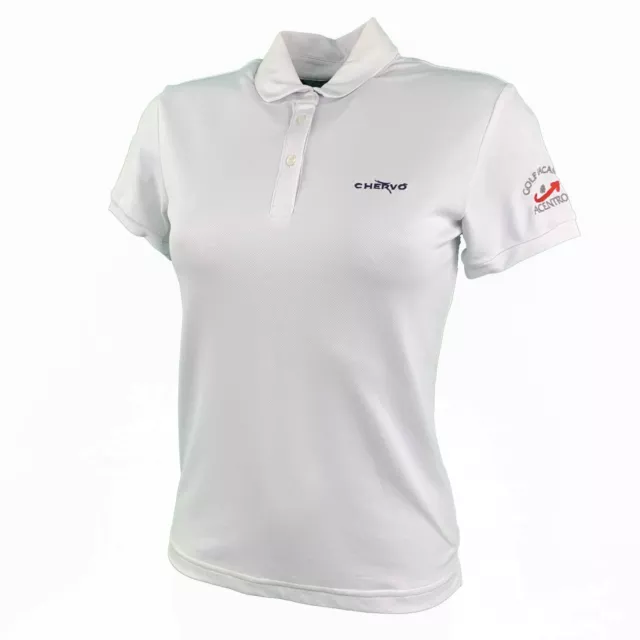 Chervo Golf Damen Polo Hemd Poloshirt DRY MATIC Acentra weiß 2.Wahl