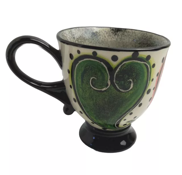 Pottery Stoneware Heart Coffee Cup Tea Mug Handmade