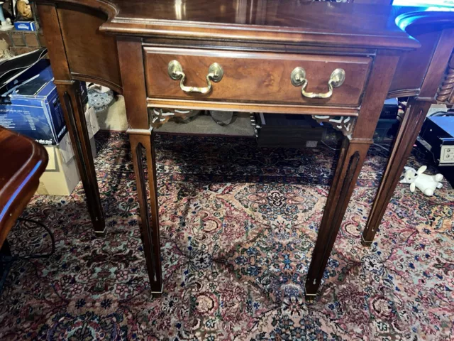 Mid-century Lane for Altavista Georgian Console table Mahogany Inlaid Top Nice!