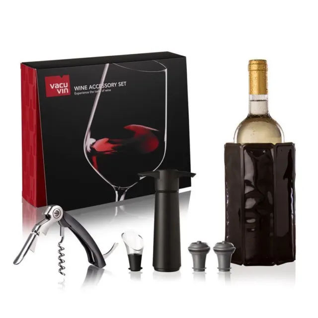 Vacu Vin - 6pc Cutter, Corkscrew, Cooler, Server, Saver and Stopper Wine Accesso