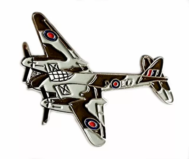 RAF de Havilland Mosquito WW2 Metal Enamel Pin Badge Aeoroplane Military