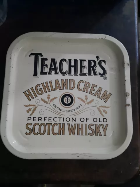 BUY-IT-NOW vintage TEACHERS HIGHLAND CREAM SCOTCH WHISKY advertising drinks tray