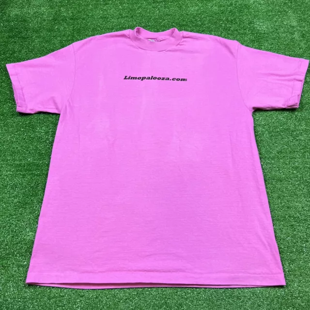 Vintage 80's 90's Limopalooza.com T-Shirt Purple Size Large Hanes Beefy USA Made