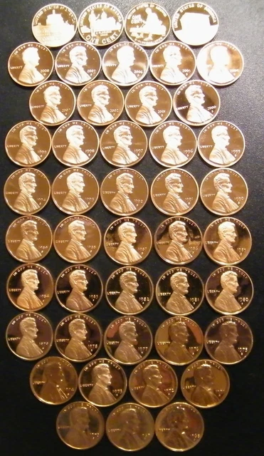 1968~2023 S Lincoln Penny Choice ~ Gem Proof Run 59 Coin Decade Set US Mint Lot