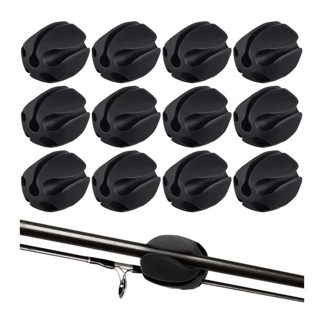 XPEX Lot De 4 Supports Canne à Pêche En Silicone - Porte-Cannes 5 Trous Réutilisable