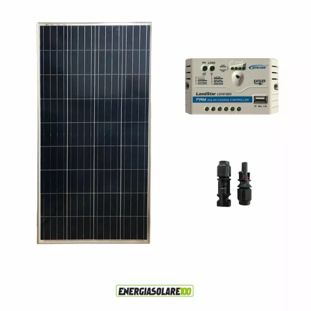 Photovoltaik-Solarpanel-Kit 150 W 12 V PWM-Controller 10 A Wohnmobil-Heimboot