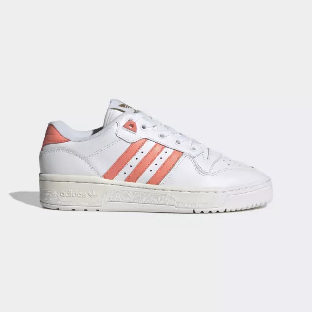 ADIDAS RIVALRY sneakers donna bianche rosa VERA PELLE ORIGINALI